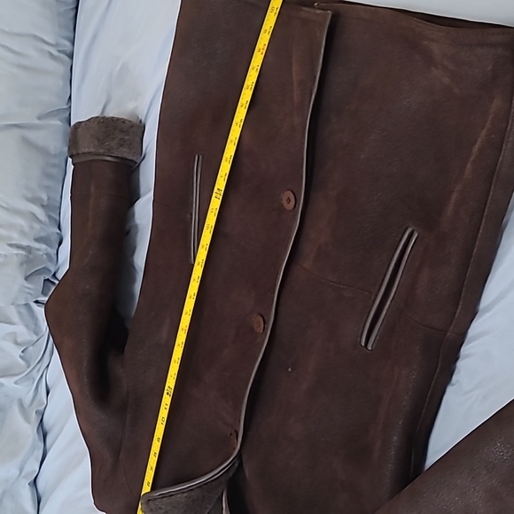 3/4 Length long Winter  genuine leather         jacket. - Picture 14 of 14